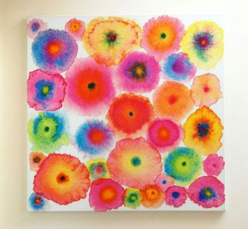 acquerello fiori astratti bambini padova watercolor flowers blobs